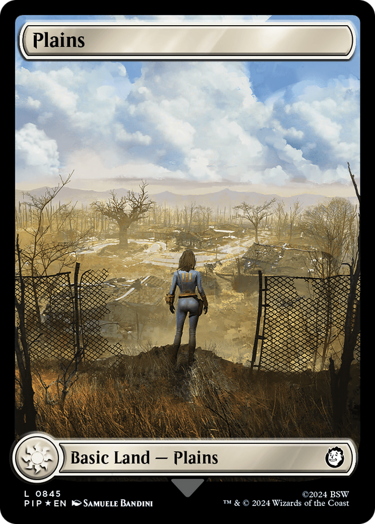 Plains (0845) (Surge Foil) [Fallout] | Anubis Games and Hobby