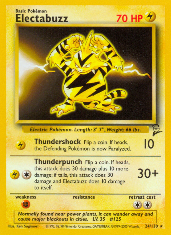 Electabuzz (24/130) [Base Set 2] | Anubis Games and Hobby