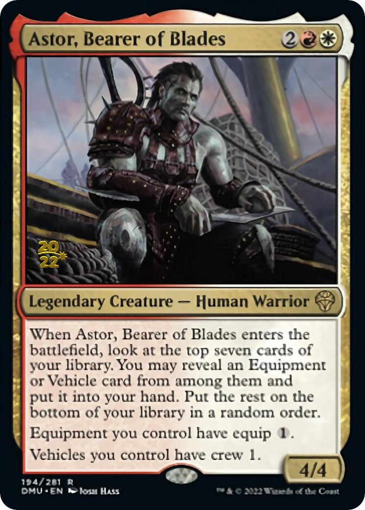Astor, Bearer of Blades [Dominaria United Prerelease Promos] | Anubis Games and Hobby