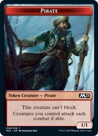 Pirate // Weird Double-Sided Token [Core Set 2021 Tokens] | Anubis Games and Hobby