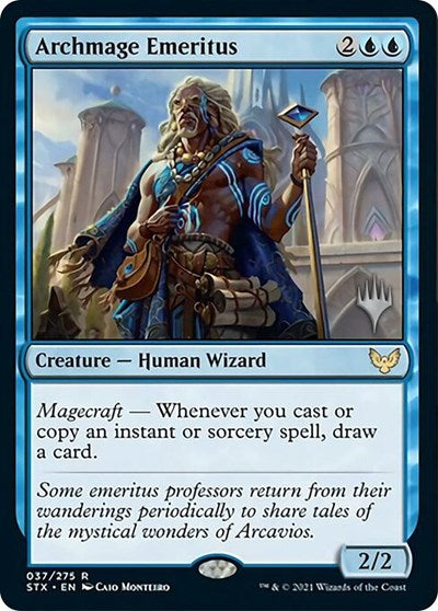 Archmage Emeritus (Promo Pack) [Strixhaven: School of Mages Promos] | Anubis Games and Hobby