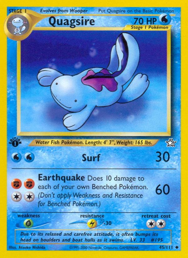 Quagsire (45/111) [Neo Genesis 1st Edition] | Anubis Games and Hobby