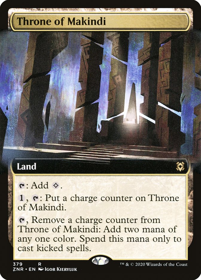 Throne of Makindi (Extended Art) [Zendikar Rising] | Anubis Games and Hobby