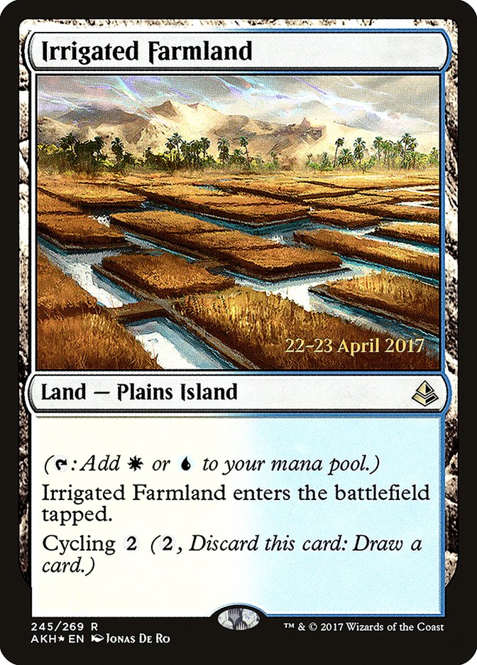 Irrigated Farmland [Amonkhet Prerelease Promos] | Anubis Games and Hobby
