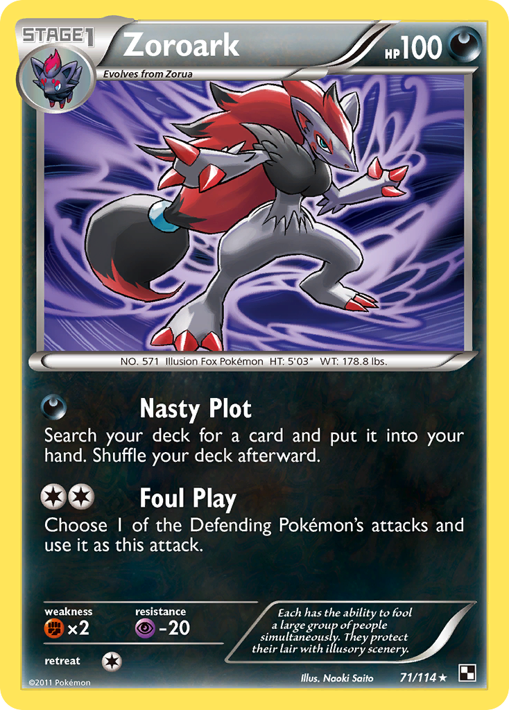 Zoroark (71/114) (Theme Deck Exclusive) [Black & White: Base Set] | Anubis Games and Hobby