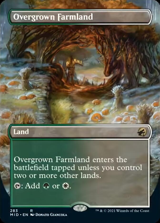 Overgrown Farmland (Borderless Alternate Art) [Innistrad: Midnight Hunt] | Anubis Games and Hobby