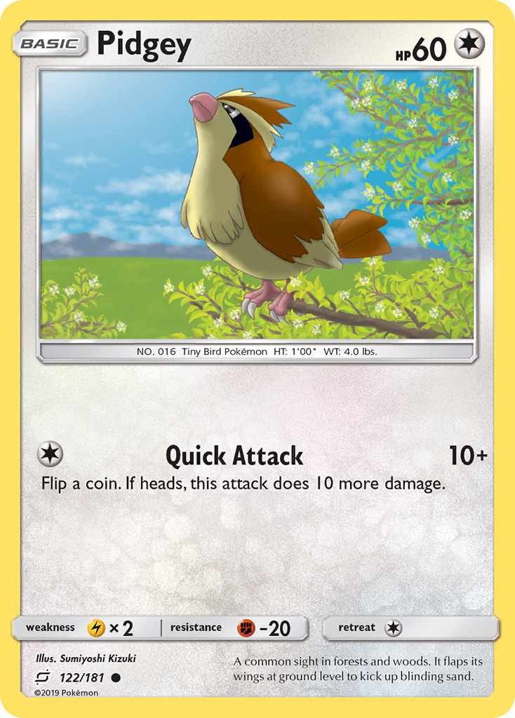 Pidgey (122/181) [Sun & Moon: Team Up] | Anubis Games and Hobby