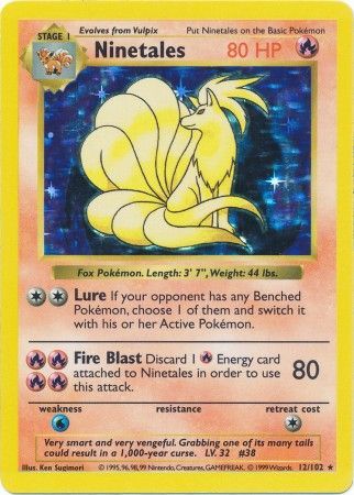 Ninetales (12/102) [Base Set Shadowless Unlimited] | Anubis Games and Hobby