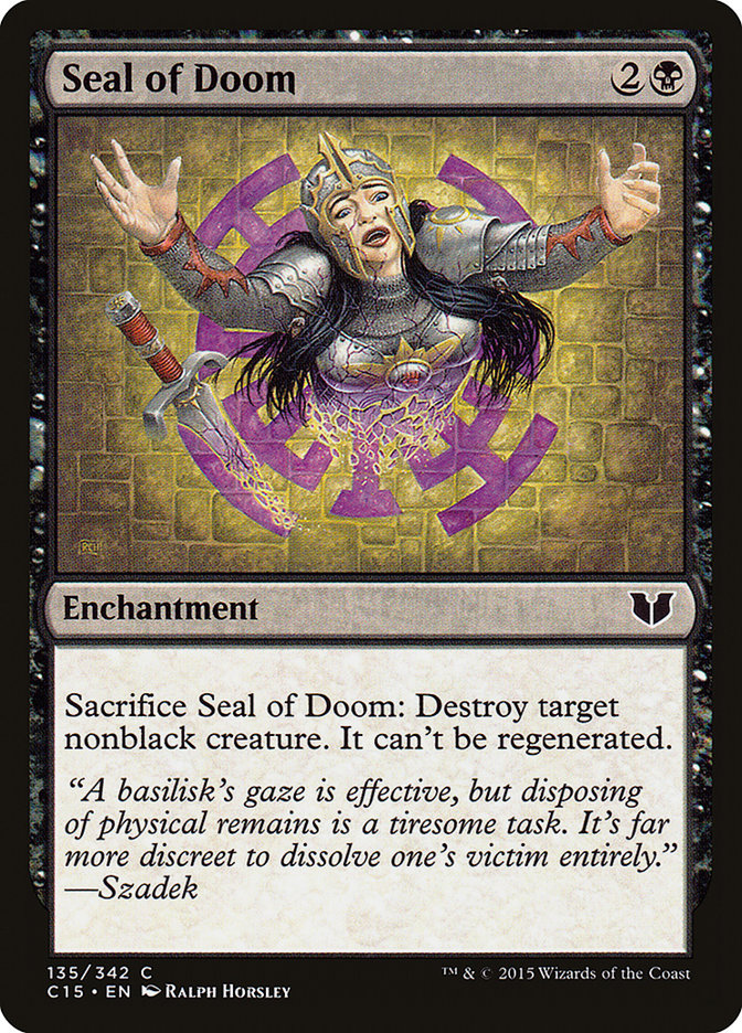 Seal of Doom [Commander 2015] | Anubis Games and Hobby