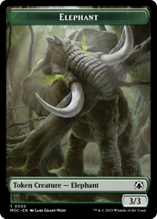 Elephant // City's Blessing Double-Sided Token [March of the Machine Commander Tokens] | Anubis Games and Hobby