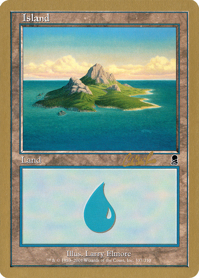 Island (cr337a) (Carlos Romao) [World Championship Decks 2002] | Anubis Games and Hobby