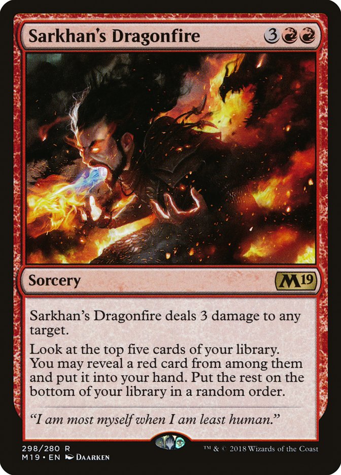 Sarkhan's Dragonfire [Core Set 2019] | Anubis Games and Hobby