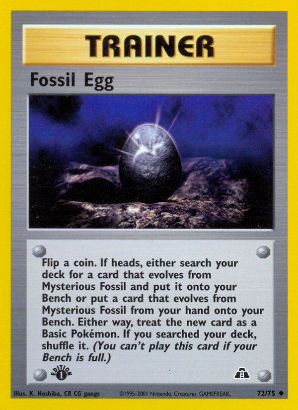 Fossil Egg (72/75) [Neo Discovery 1st Edition] | Anubis Games and Hobby