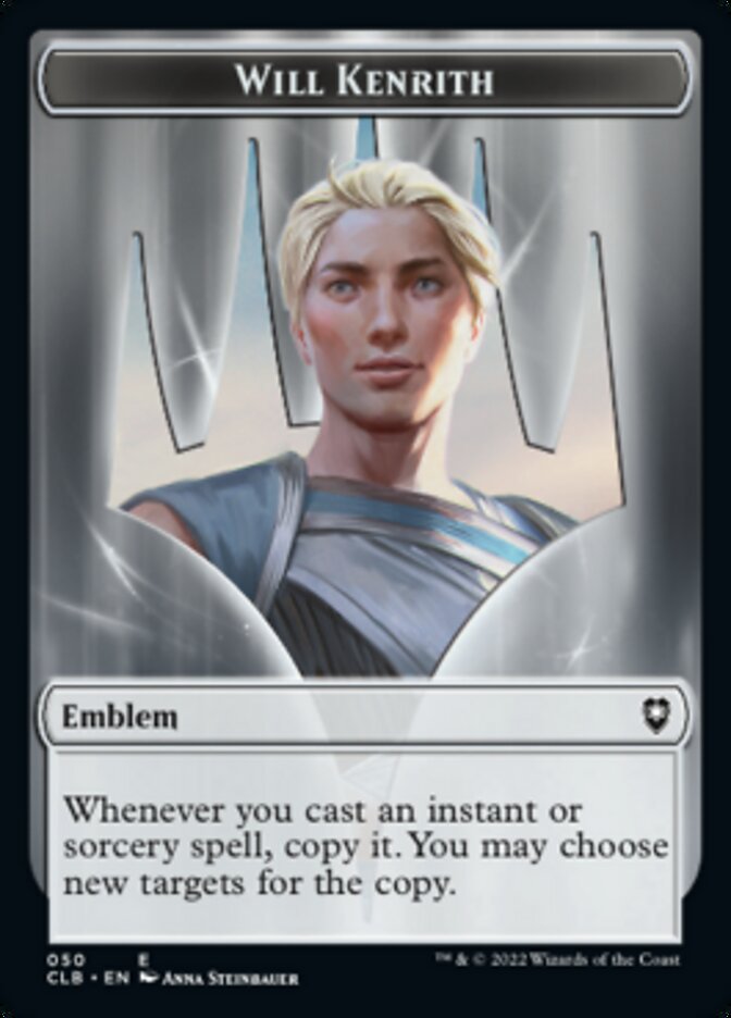 Will Kenrith Emblem // Copy Double-Sided Token [Commander Legends: Battle for Baldur's Gate Tokens] | Anubis Games and Hobby