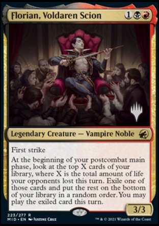 Florian, Voldaren Scion (Promo Pack) [Innistrad: Midnight Hunt Promos] | Anubis Games and Hobby