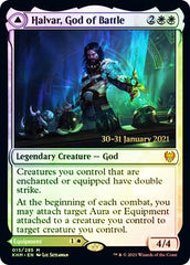 Halvar, God of Battle // Sword of the Realms [Kaldheim Prerelease Promos] | Anubis Games and Hobby