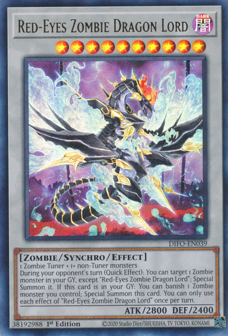 Red-Eyes Zombie Dragon Lord [DIFO-EN039] Ultra Rare | Anubis Games and Hobby