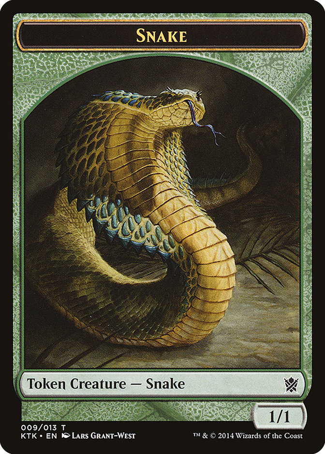 Snake Token [Khans of Tarkir Tokens] | Anubis Games and Hobby