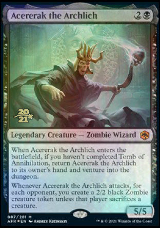 Acererak the Archlich [Dungeons & Dragons: Adventures in the Forgotten Realms Prerelease Promos] | Anubis Games and Hobby