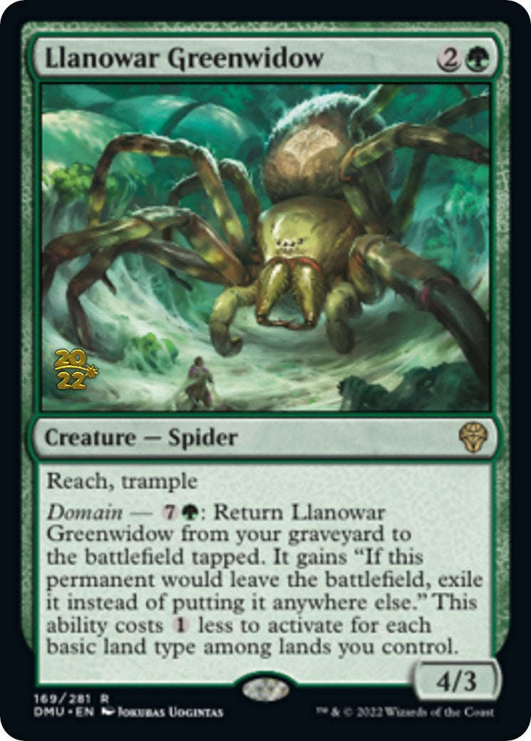 Llanowar Greenwidow [Dominaria United Prerelease Promos] | Anubis Games and Hobby