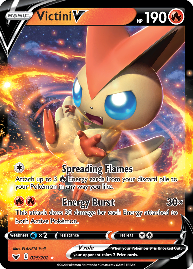 Victini V (025/202) [Sword & Shield: Base Set] | Anubis Games and Hobby