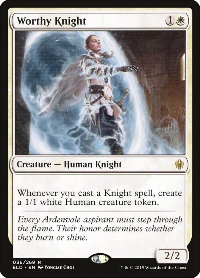 Worthy Knight (Promo Pack) [Throne of Eldraine Promos] | Anubis Games and Hobby