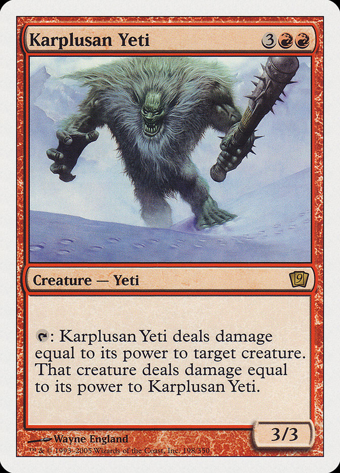 Karplusan Yeti [Ninth Edition] | Anubis Games and Hobby