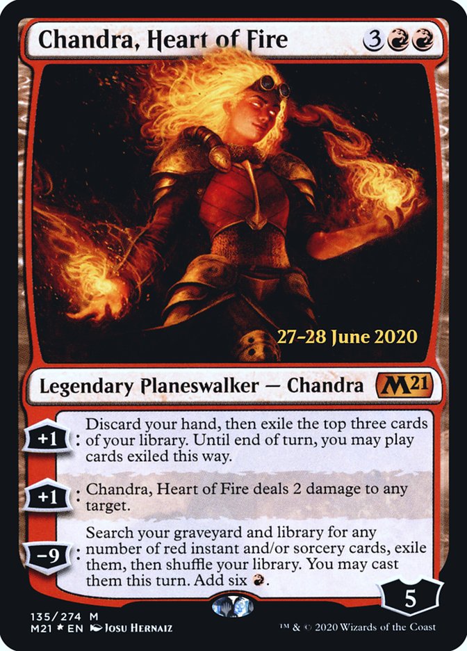 Chandra, Heart of Fire [Core Set 2021 Prerelease Promos] | Anubis Games and Hobby