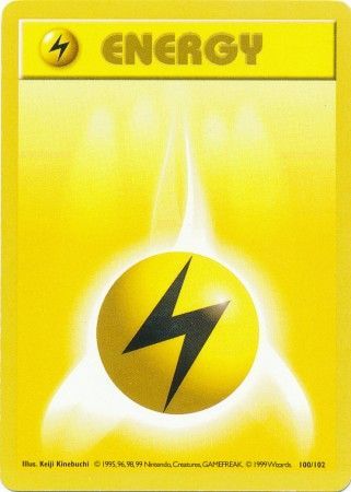 Lightning Energy (100/102) [Base Set Shadowless Unlimited] | Anubis Games and Hobby