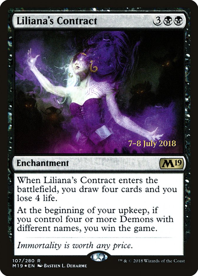 Liliana's Contract [Core Set 2019 Prerelease Promos] | Anubis Games and Hobby