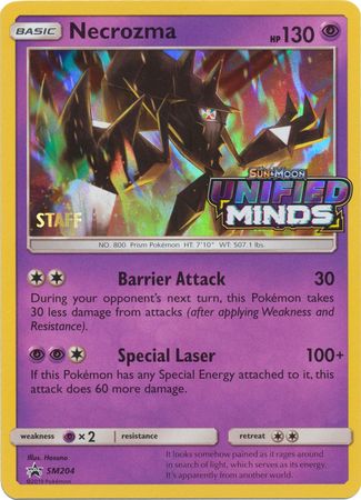 Necrozma (SM204) (Staff Prerelease Promo) [Sun & Moon: Black Star Promos] | Anubis Games and Hobby