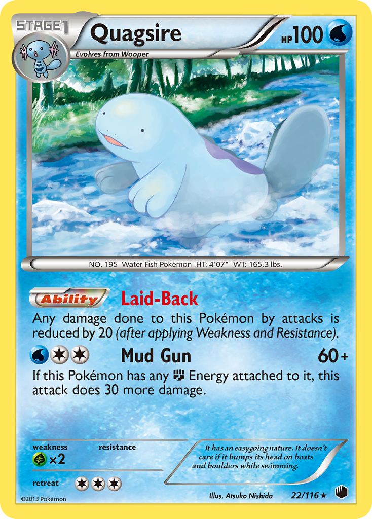 Quagsire (22/116) [Black & White: Plasma Freeze] | Anubis Games and Hobby