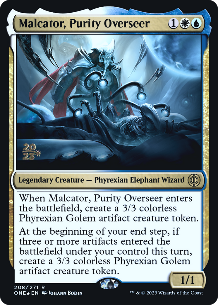 Malcator, Purity Overseer [Phyrexia: All Will Be One Prerelease Promos] | Anubis Games and Hobby