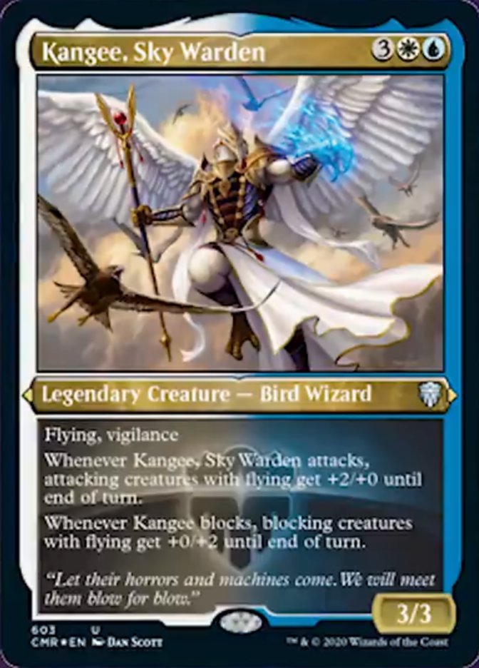 Kangee, Sky Warden (Etched) [Commander Legends] | Anubis Games and Hobby