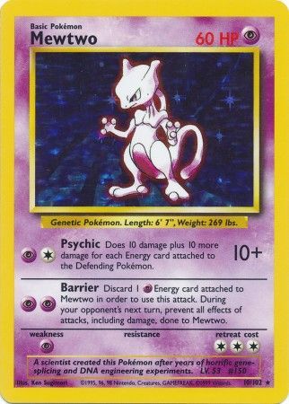 Mewtwo (10/102) [Base Set Unlimited] | Anubis Games and Hobby