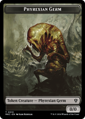 Spirit // Phyrexian Germ Double-Sided Token [Murders at Karlov Manor Commander Tokens] | Anubis Games and Hobby