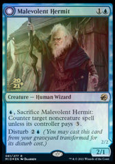 Malevolent Hermit // Benevolent Geist [Innistrad: Midnight Hunt Prerelease Promos] | Anubis Games and Hobby