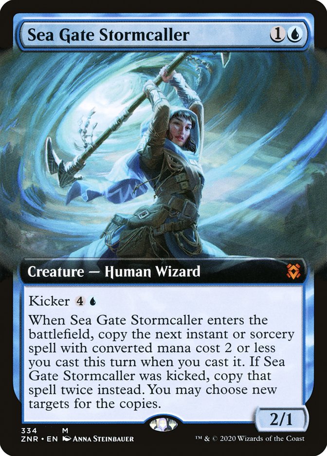 Sea Gate Stormcaller (Extended Art) [Zendikar Rising] | Anubis Games and Hobby