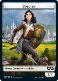 Soldier // Treasure Double-Sided Token [Core Set 2021 Tokens] | Anubis Games and Hobby