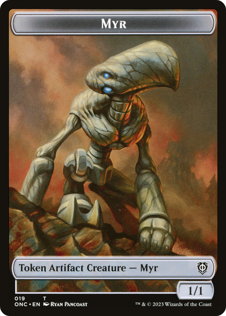 Myr // Thopter Double-Sided Token [Phyrexia: All Will Be One Commander Tokens] | Anubis Games and Hobby