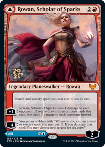 Rowan, Scholar of Sparks // Will, Scholar of Frost [Strixhaven: School of Mages Prerelease Promos] | Anubis Games and Hobby