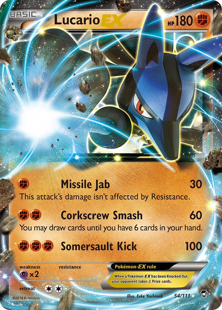 Lucario EX (54/111) [XY: Furious Fists] | Anubis Games and Hobby