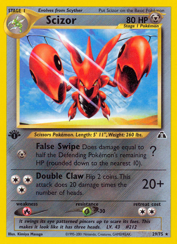 Scizor (29/75) [Neo Discovery 1st Edition] | Anubis Games and Hobby