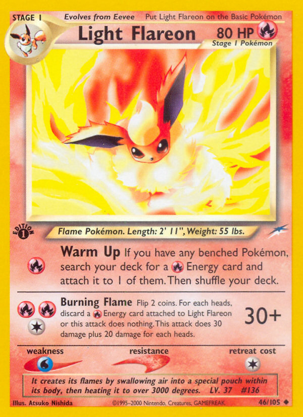 Light Flareon (46/105) [Neo Destiny 1st Edition] | Anubis Games and Hobby