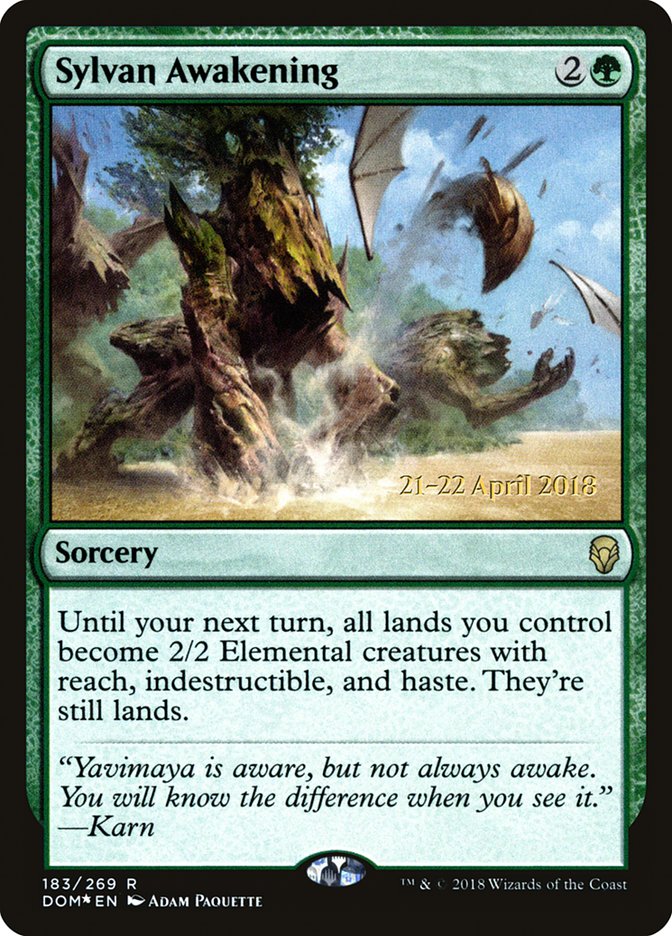 Sylvan Awakening [Dominaria Prerelease Promos] | Anubis Games and Hobby