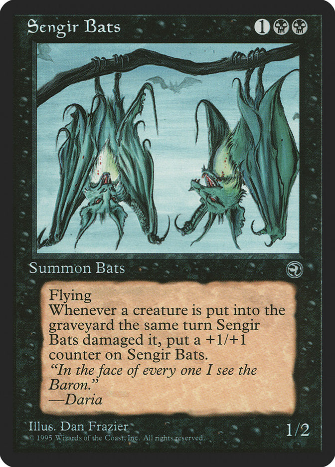 Sengir Bats (Daria Flavor Text) [Homelands] | Anubis Games and Hobby