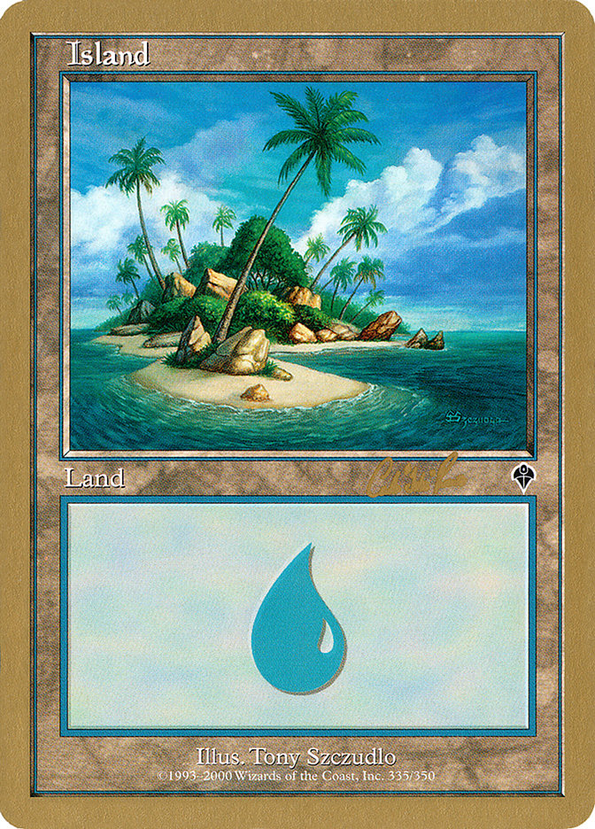 Island (cr335a) (Carlos Romao) [World Championship Decks 2002] | Anubis Games and Hobby