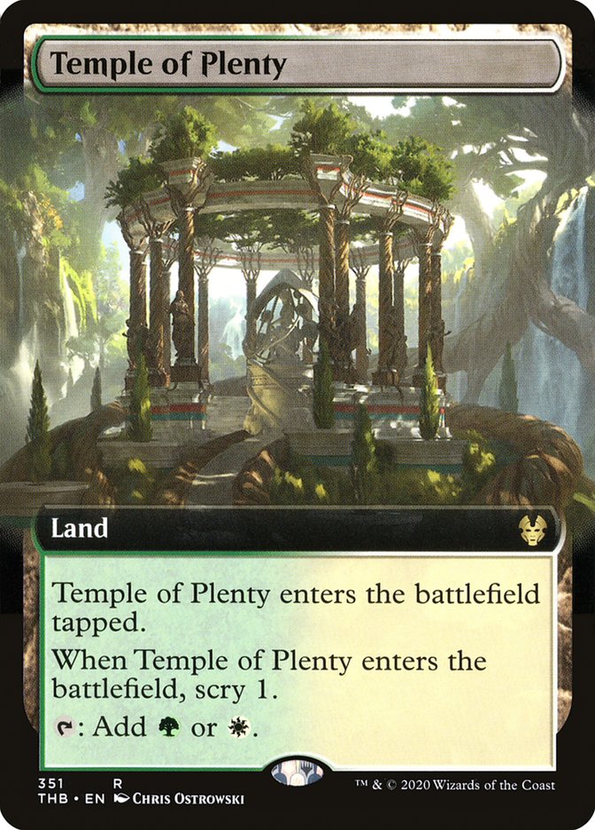 Temple of Plenty (Extended Art) [Theros Beyond Death] | Anubis Games and Hobby