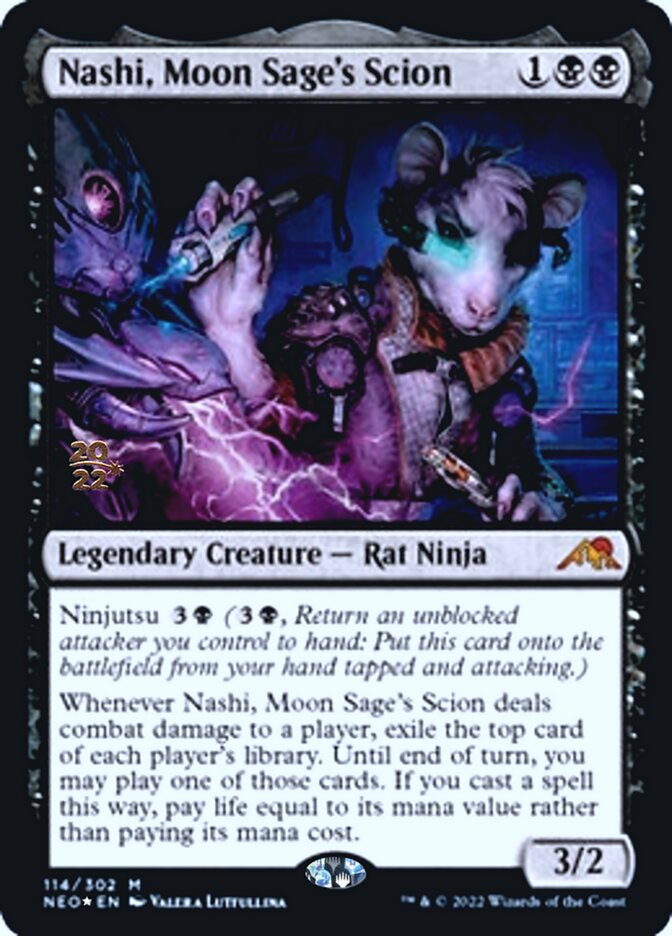 Nashi, Moon Sage's Scion [Kamigawa: Neon Dynasty Prerelease Promos] | Anubis Games and Hobby