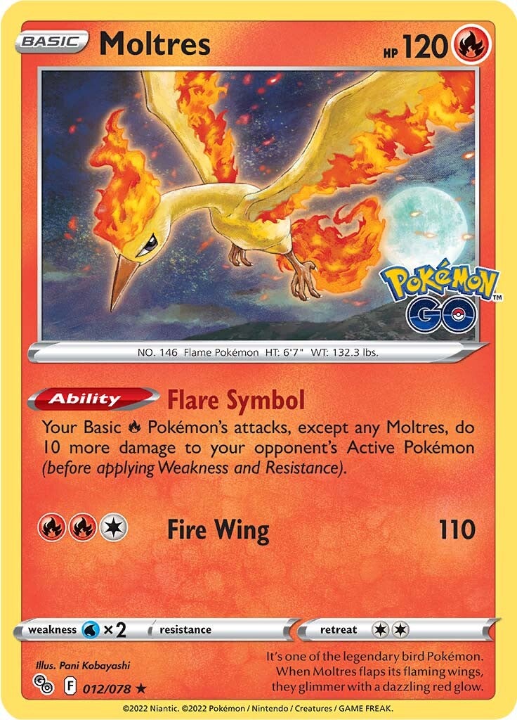 Moltres (012/078) [Pokémon GO] | Anubis Games and Hobby